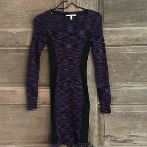 Y2K Victoria Secret Bodycon Dress size x small‎ Sweater dress black / purple